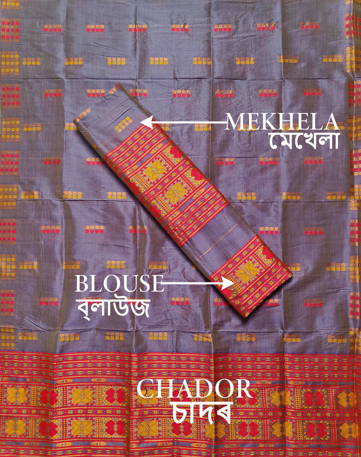 Premium Bhagalpuri Art Toss* Mekhela Sador