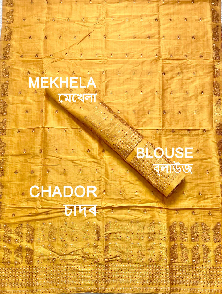 Premium Bhagalpuri Art Toss* Mekhela Sador