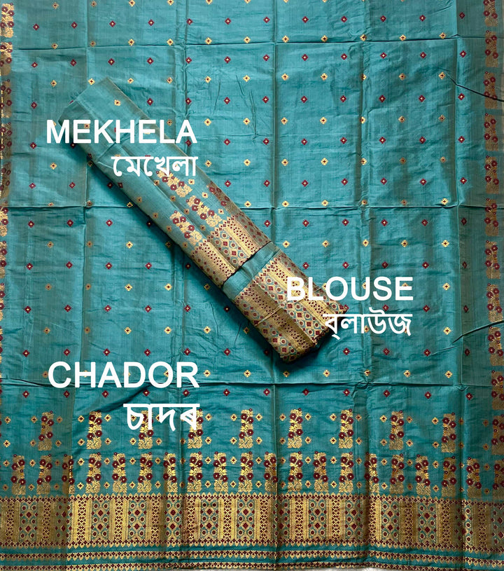 Premium Bhagalpuri Art Toss* Mekhela Sador