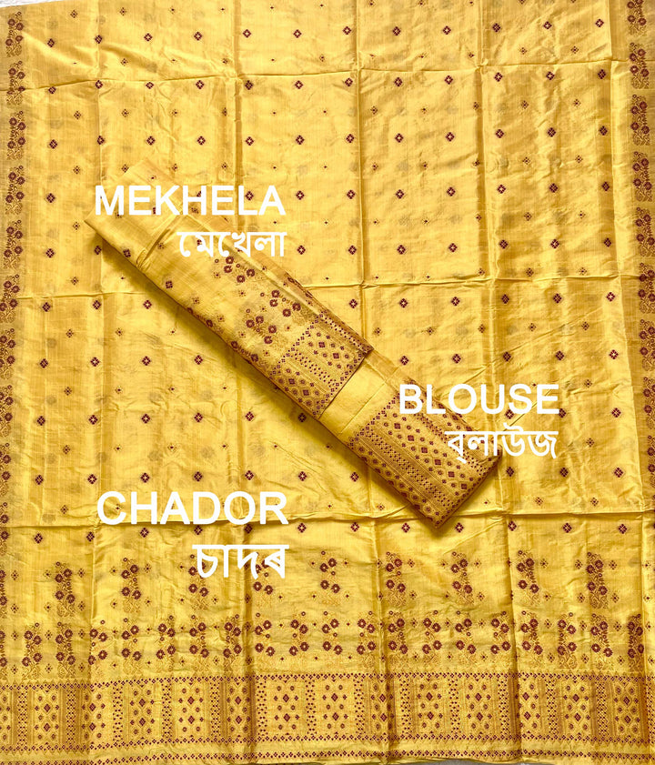 Premium Bhagalpuri Art Toss* Mekhela Sador