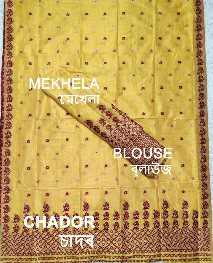 Premium Bhagalpuri Art Toss* Mekhela Sador