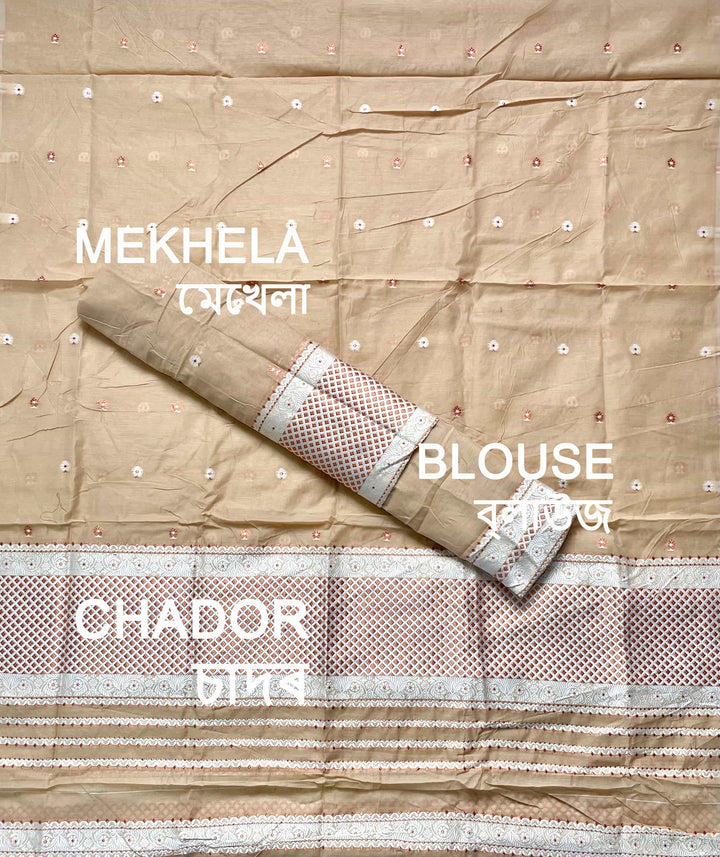 Dhaga-Work AC Cotton* Mekhela Sador