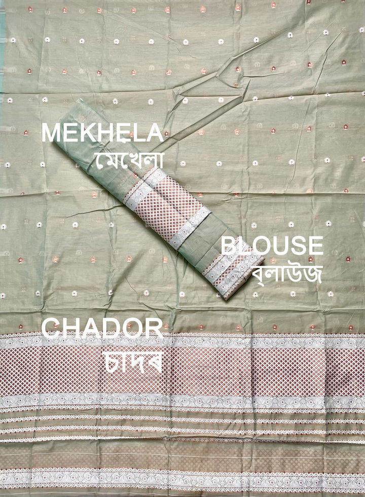 Dhaga-Work AC Cotton* Mekhela Sador