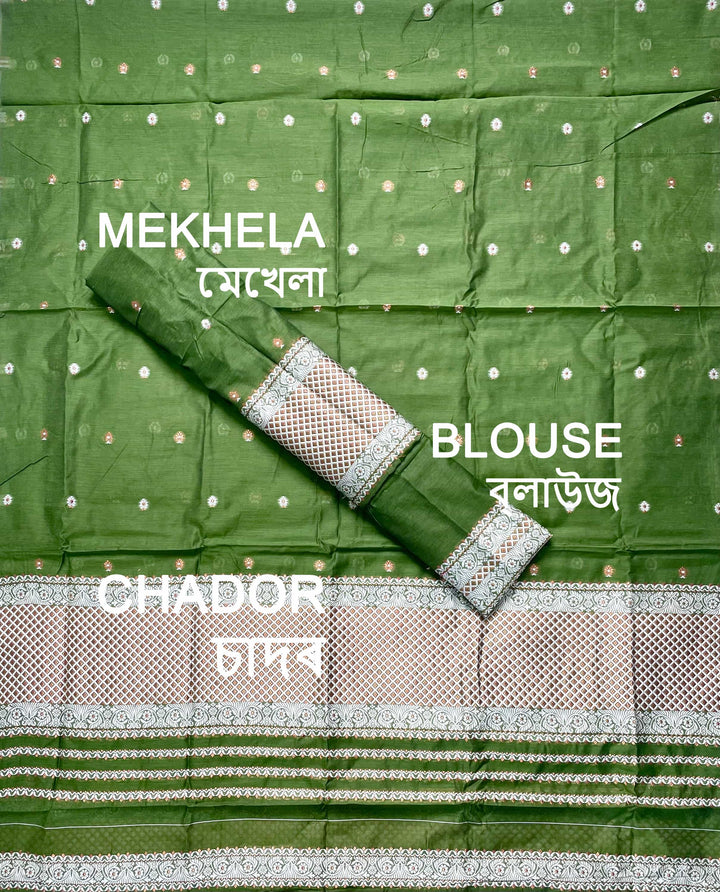 Dhaga-Work AC Cotton* Mekhela Sador