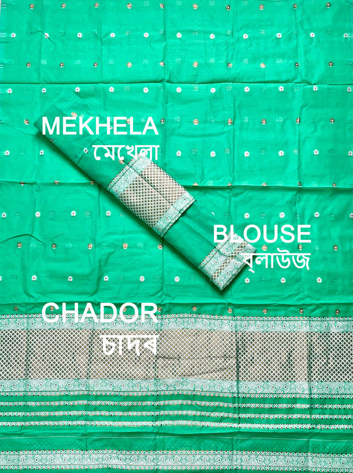 Dhaga-Work AC Cotton* Mekhela Sador