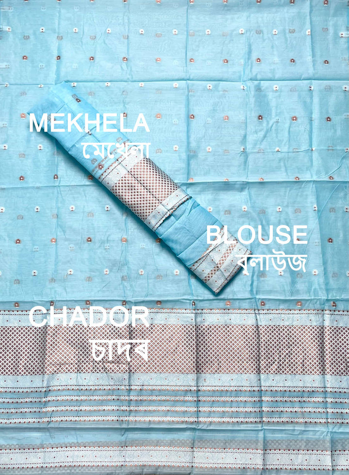 Dhaga-Work AC Cotton* Mekhela Sador