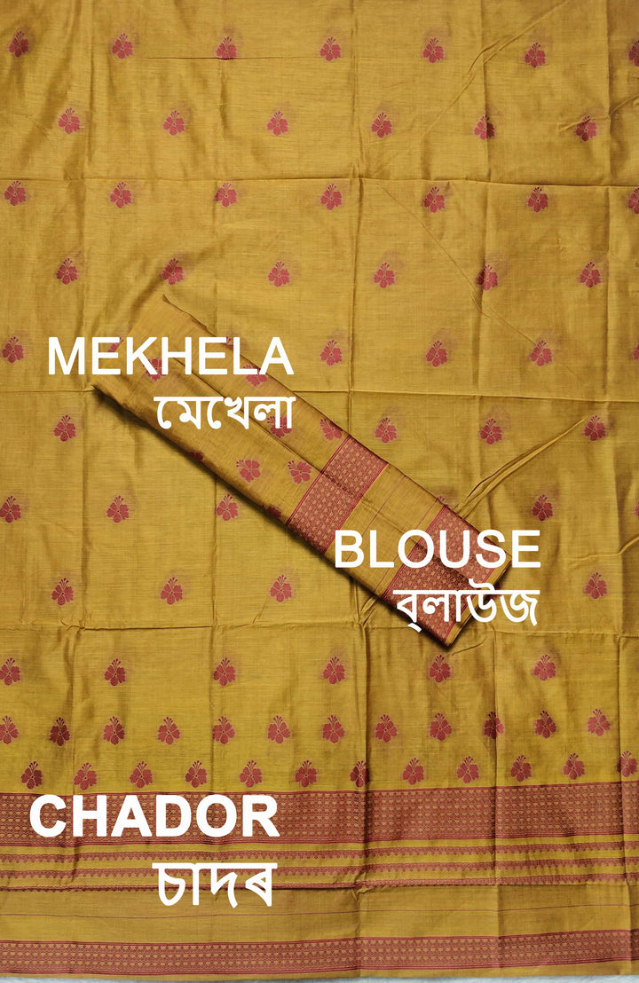 Dhaga-Work AC Cotton* Mekhela Sador