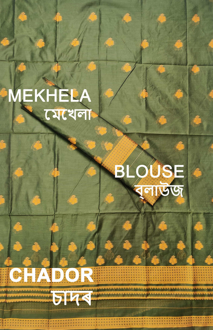 Dhaga-Work AC Cotton* Mekhela Sador