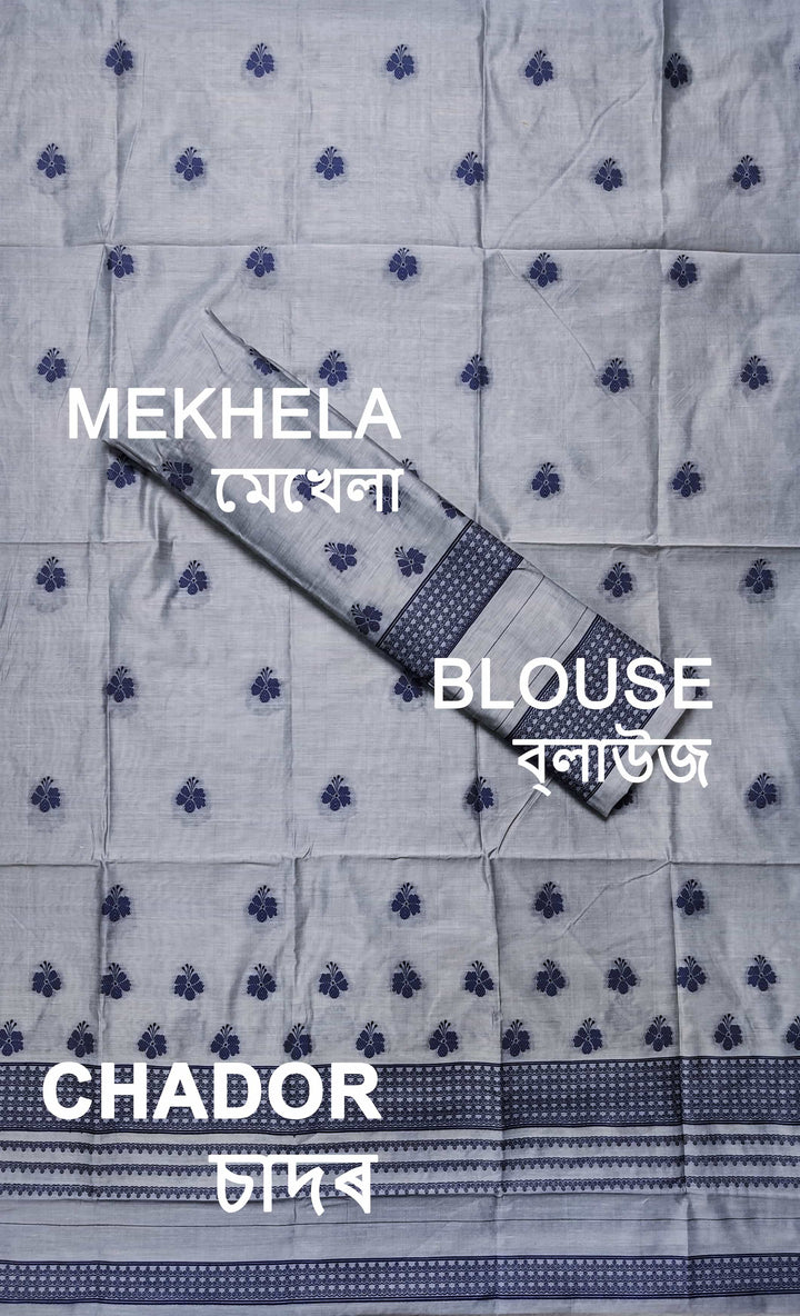 Dhaga-Work AC Cotton* Mekhela Sador