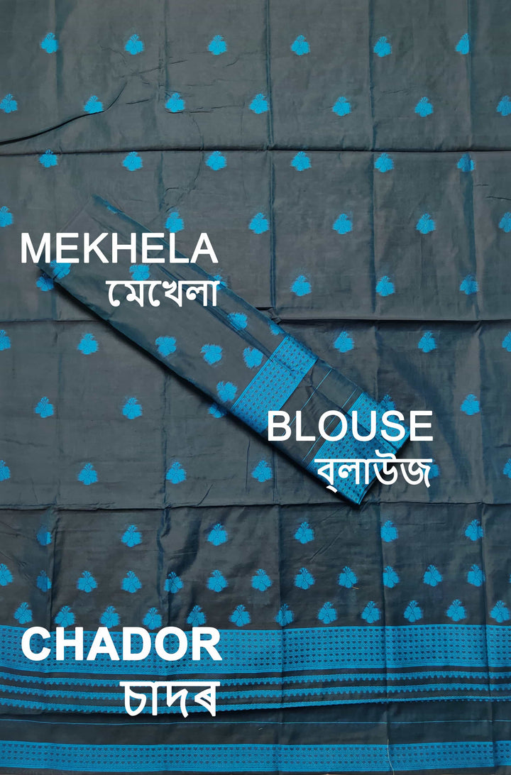 Dhaga-Work AC Cotton* Mekhela Sador