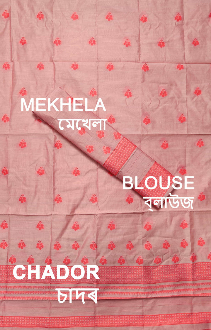 Dhaga-Work AC Cotton* Mekhela Sador