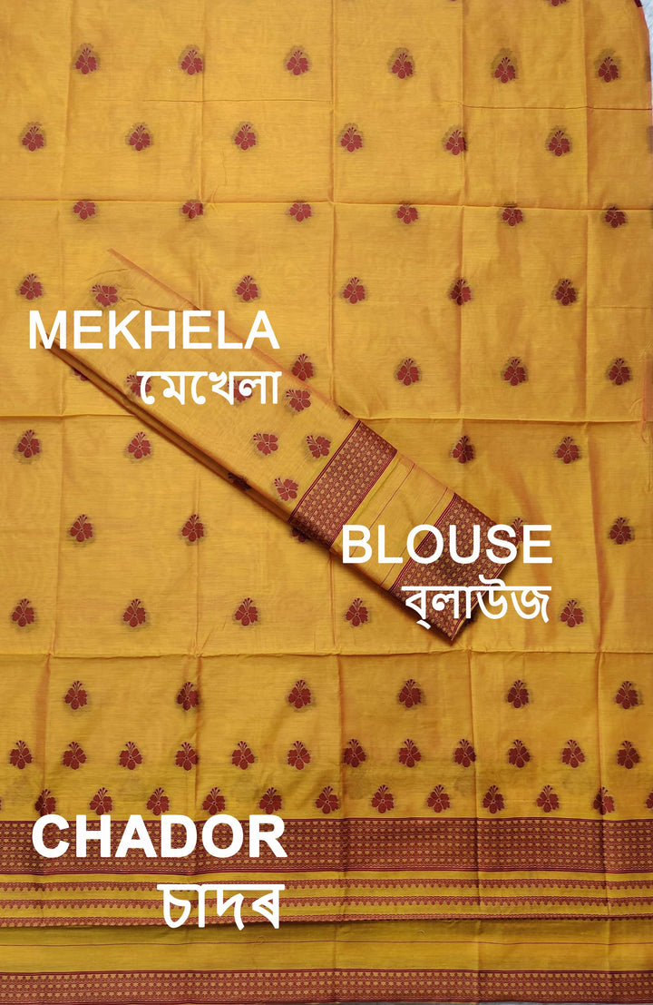 Dhaga-Work AC Cotton* Mekhela Sador