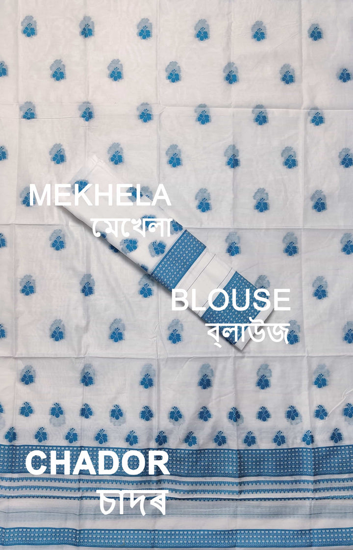 Dhaga-Work AC Cotton* Mekhela Sador