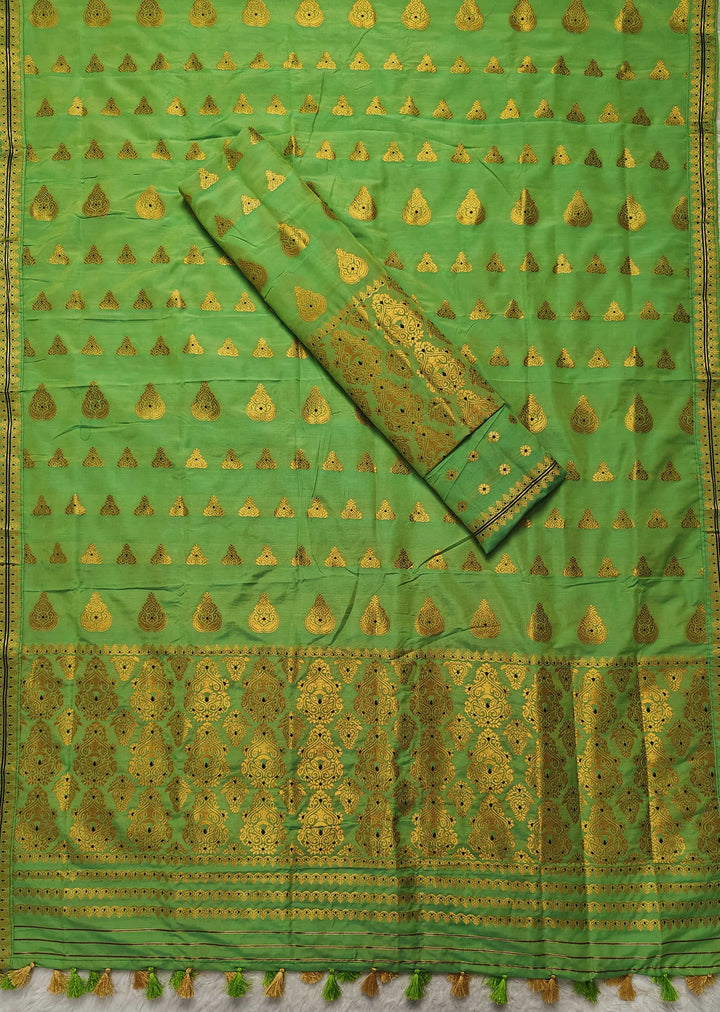 Ready-To-Wear Gold Jari Super Cotton* Mekhela Sador