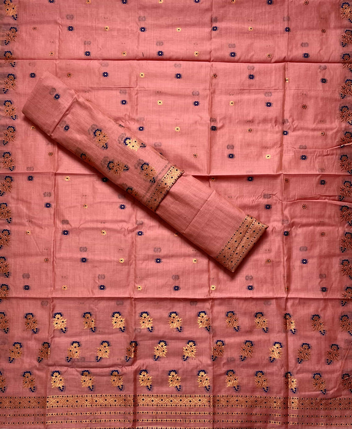 Fixed Pari Dhaga & Jari Weaving Work Premium Cotton* Mekhela Sador