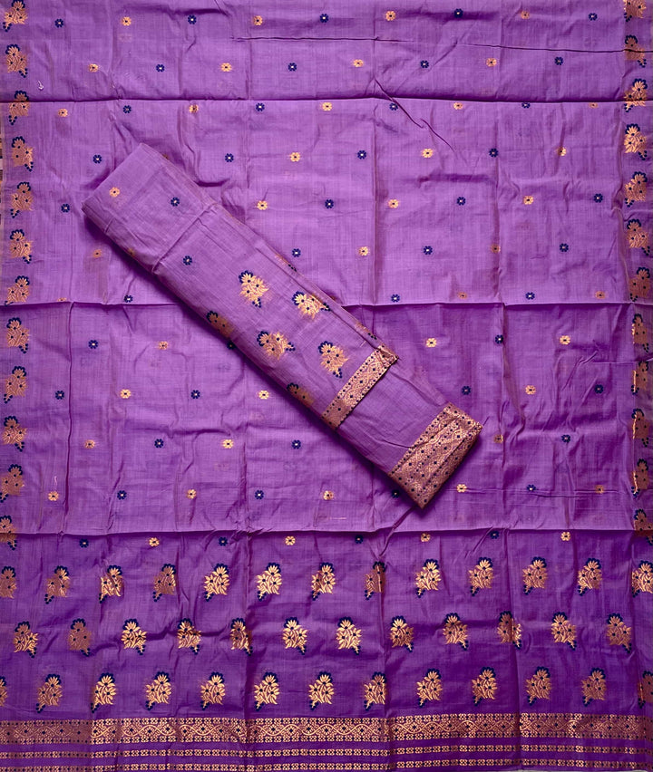 Fixed Pari Dhaga & Jari Weaving Work Premium Cotton* Mekhela Sador