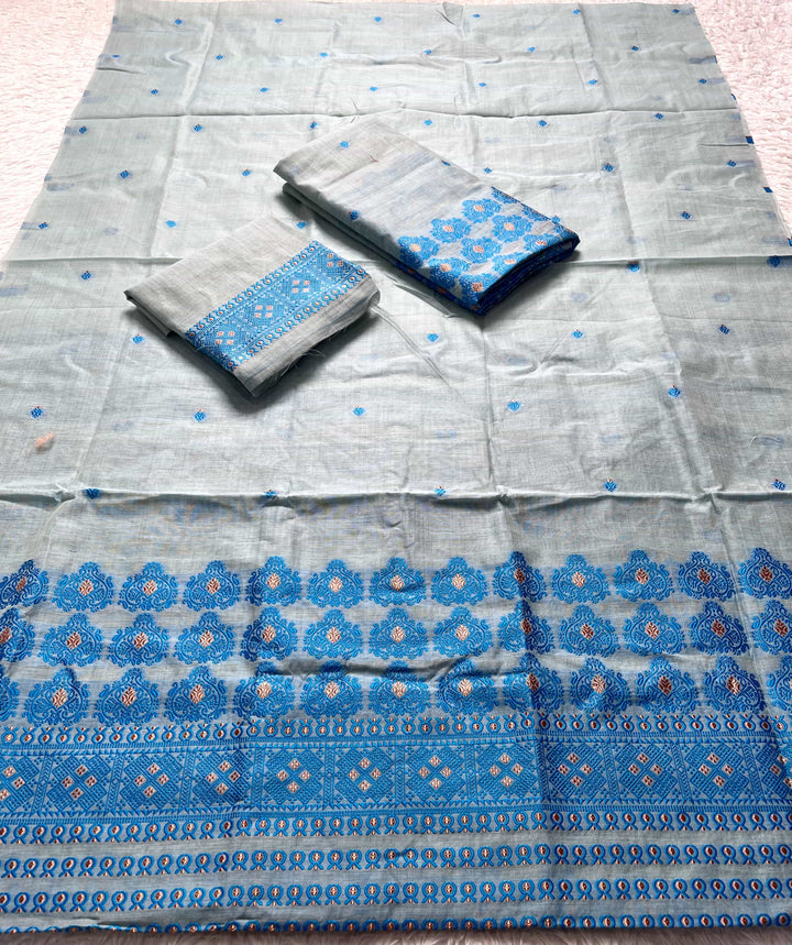 Dhaga Weaving Work Premium Cotton* Mekhela Sador