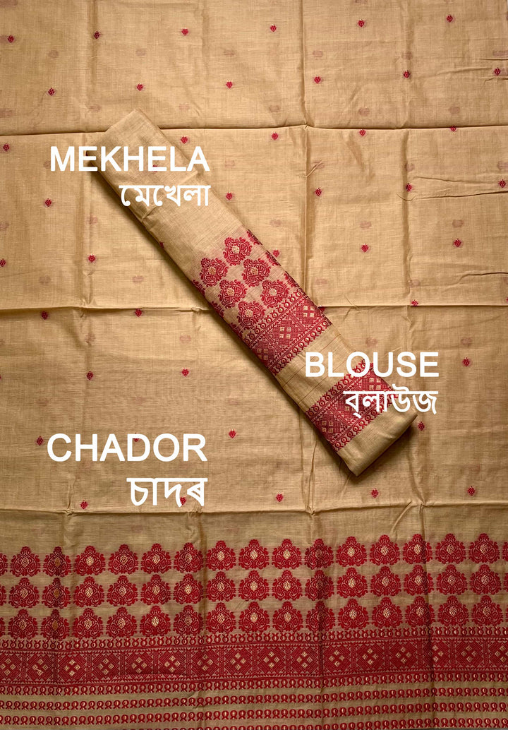 Dhaga Weaving Work Premium Cotton* Mekhela Sador