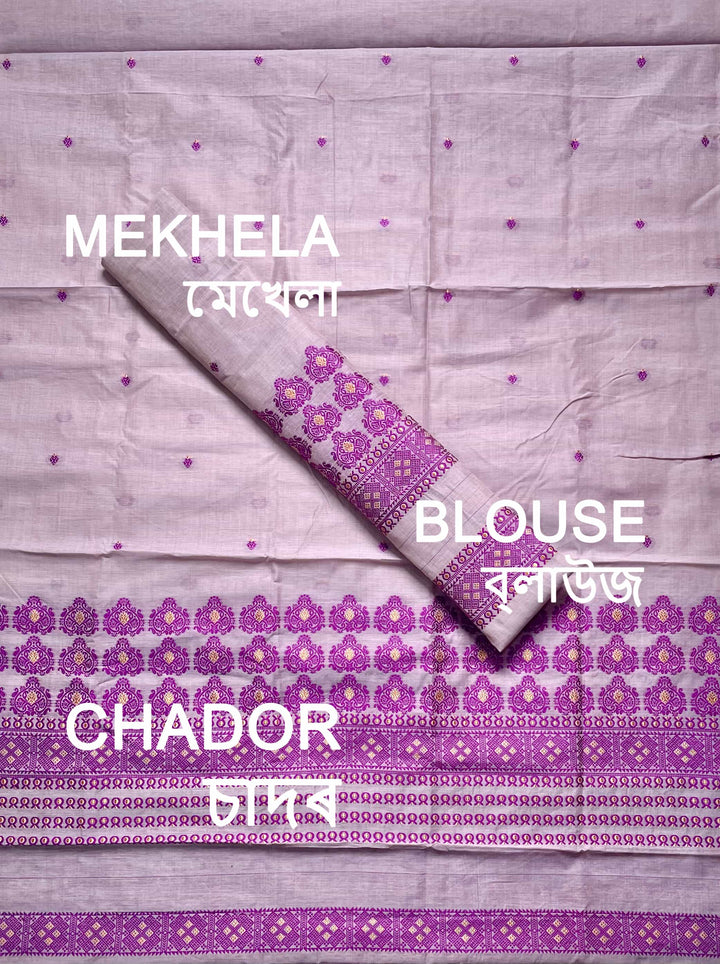 Dhaga Weaving Work Premium Cotton* Mekhela Sador