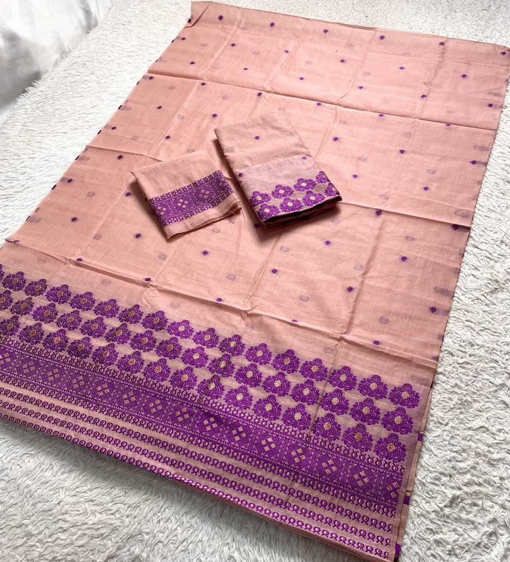 Dhaga Weaving Work Premium Cotton* Mekhela Sador