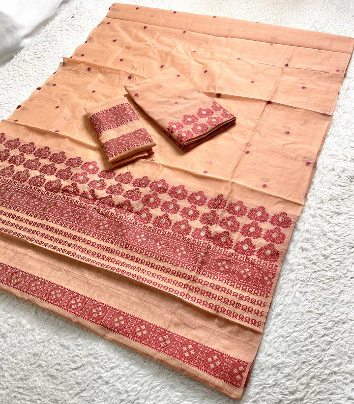 Dhaga Weaving Work Premium Cotton* Mekhela Sador