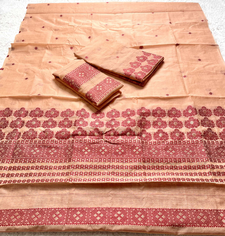 Dhaga Weaving Work Premium Cotton* Mekhela Sador