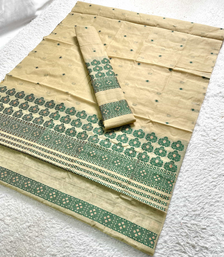 Dhaga Weaving Work Premium Cotton* Mekhela Sador