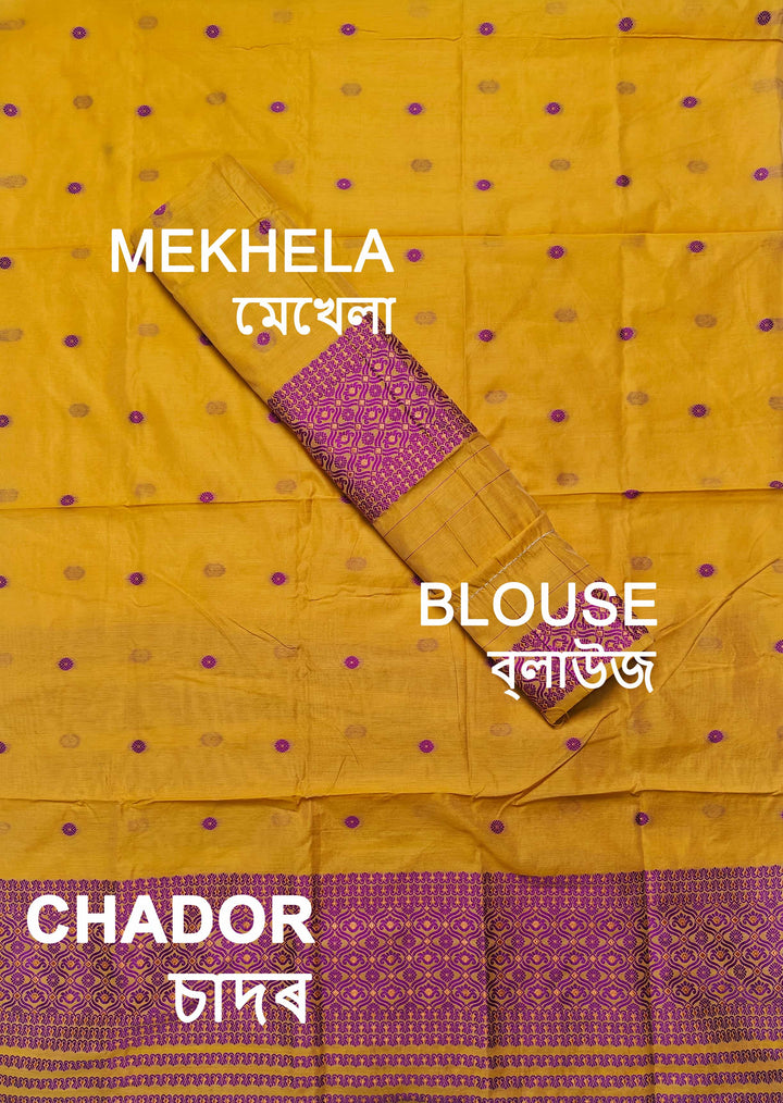 Dhaga Weaving Work Premium Cotton* Mekhela Sador