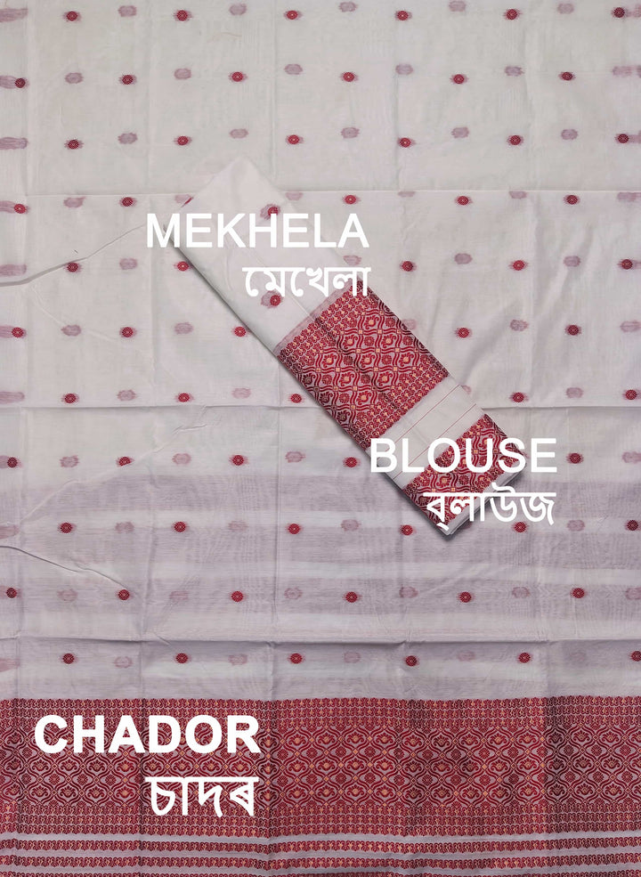 Dhaga Weaving Work Premium Cotton* Mekhela Sador