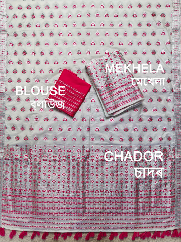 Ready-To-Wear Mix Set Mekhela Sador - Contrast Rani Blouse