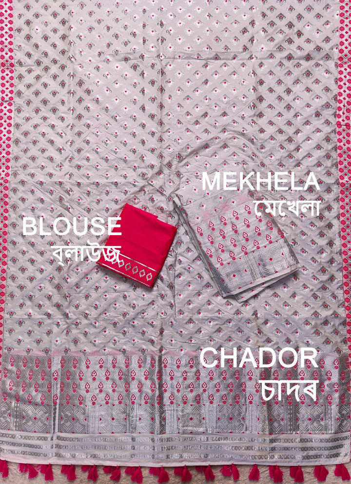 Ready-To-Wear Mix Set Mekhela Sador - Contrast Rani Blouse