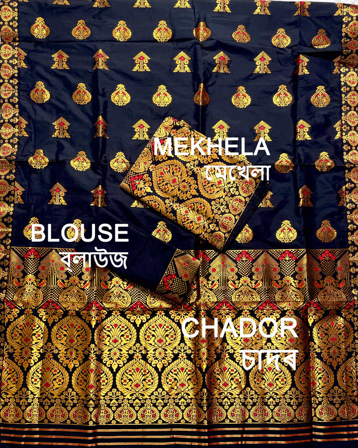 Ready-To-Wear White Mix Set Mekhela Sador