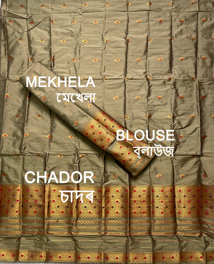 Small Buti Mix Set Mekhela Sador