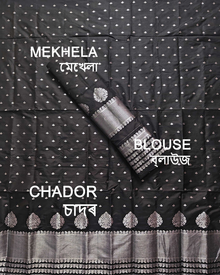 Silver Jari Mix Set Mekhela Sador