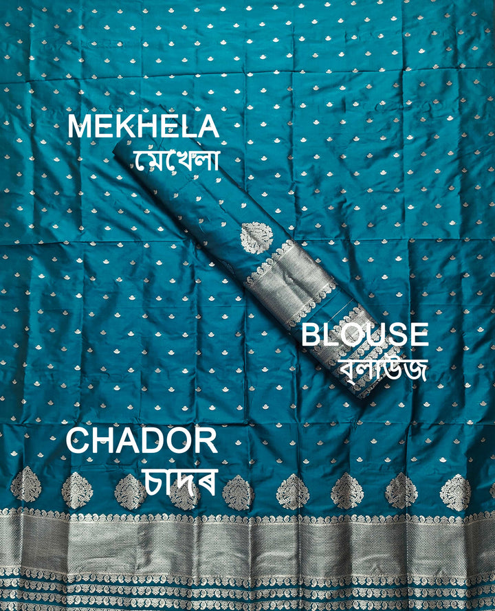 Silver Jari Mix Set Mekhela Sador