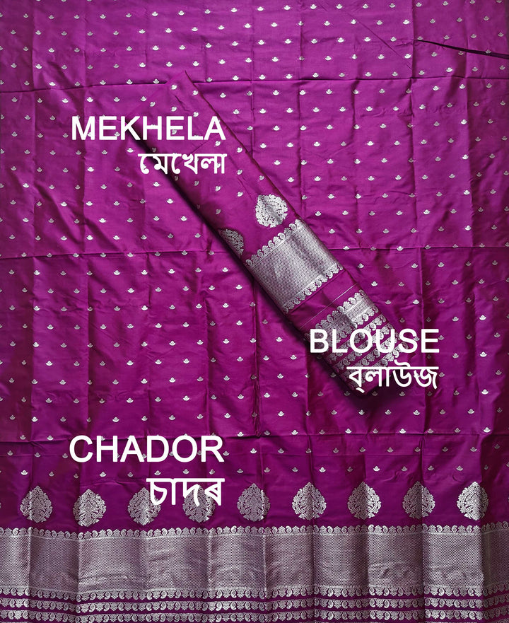 Silver Jari Mix Set Mekhela Sador