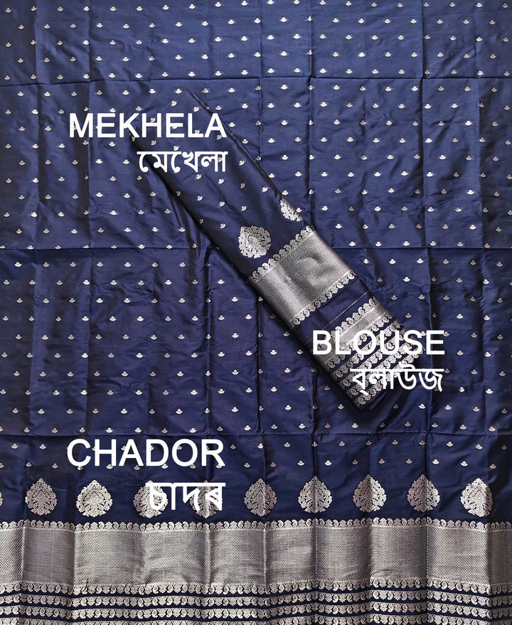 Silver Jari Mix Set Mekhela Sador