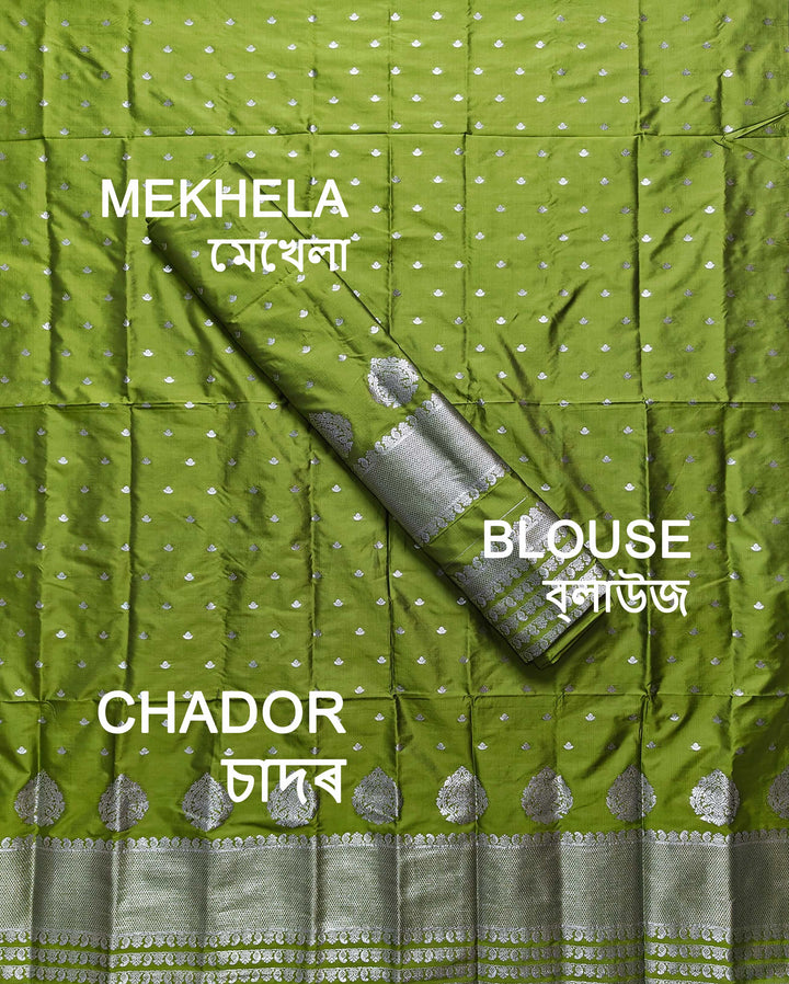 Silver Jari Mix Set Mekhela Sador