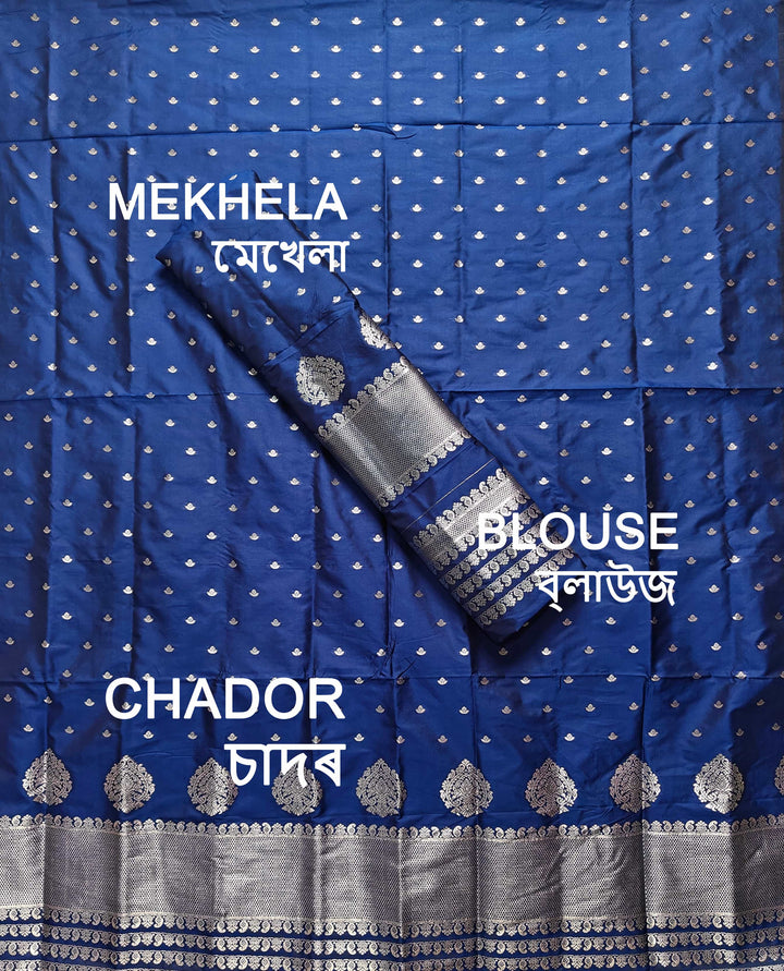 Silver Jari Mix Set Mekhela Sador