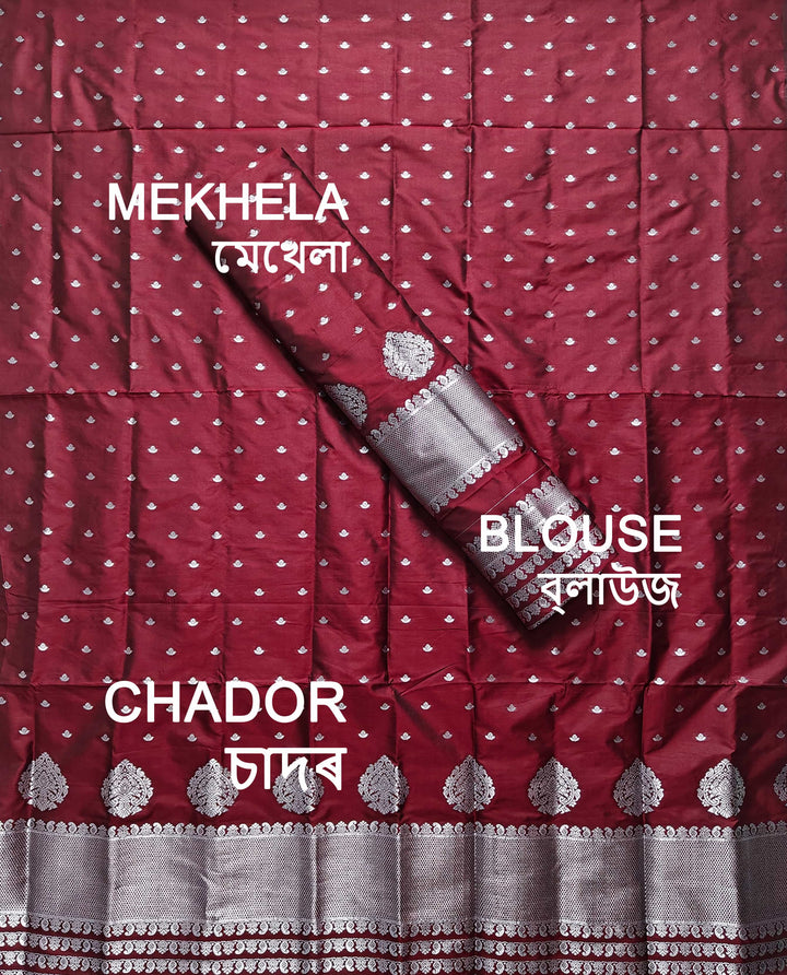 Silver Jari Mix Set Mekhela Sador