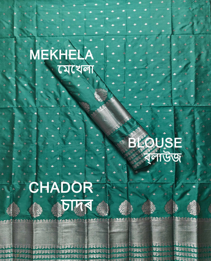 Silver Jari Mix Set Mekhela Sador