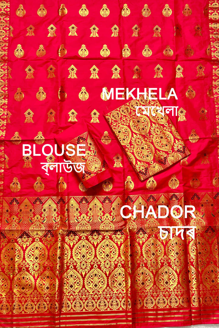 Ready-To-Wear White Mix Set Mekhela Sador