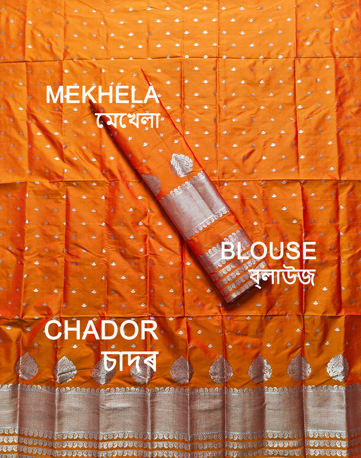 Silver Jari Mix Set Mekhela Sador