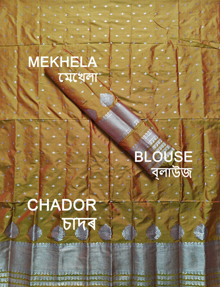 Silver Jari Mix Set Mekhela Sador