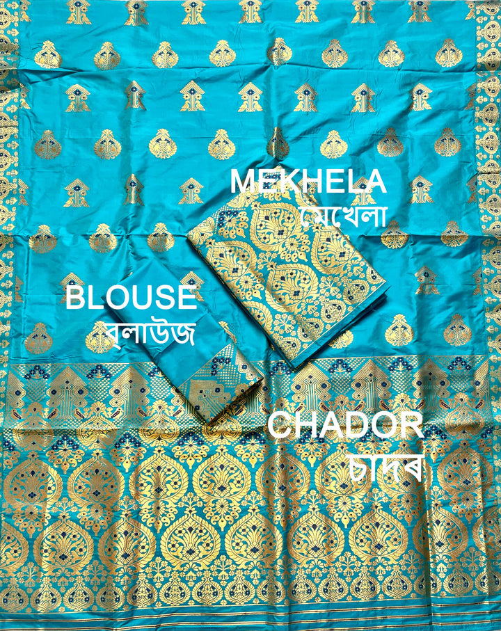 Ready-To-Wear White Mix Set Mekhela Sador