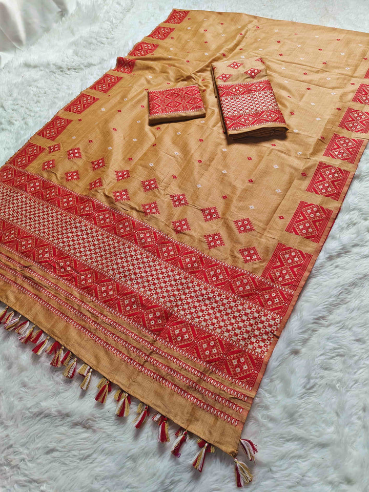 Ready-To-Wear Bhagalpuri Art Toss* Mekhela Sador