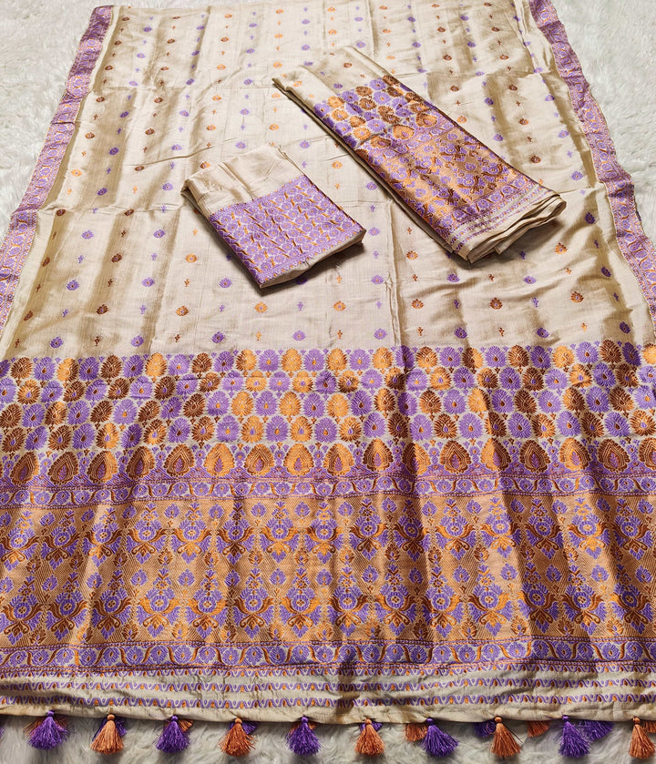 Ready-To-Wear Bhagalpuri Art Toss* Mekhela Sador