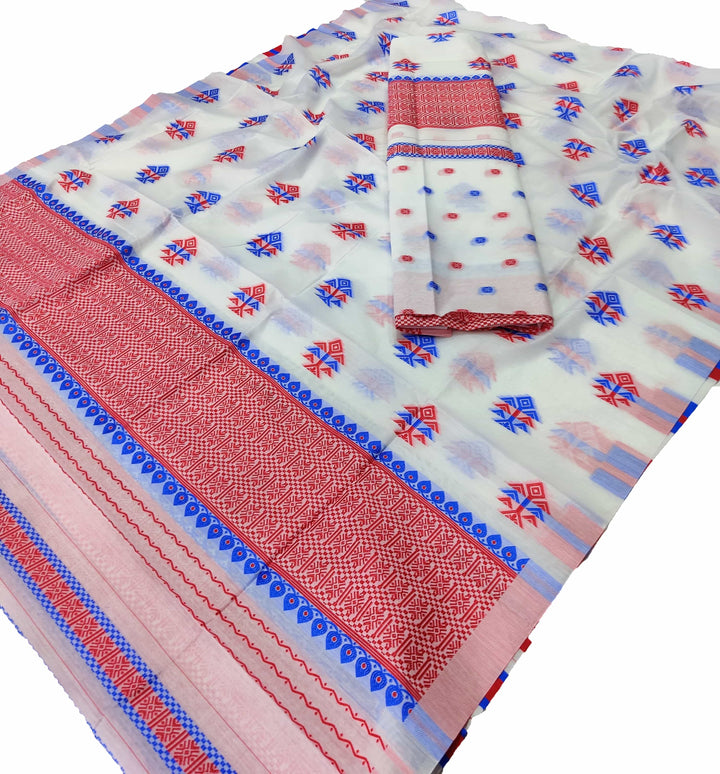 Weaving Two-Dhaga Work AC Cotton* Mekhela Sador