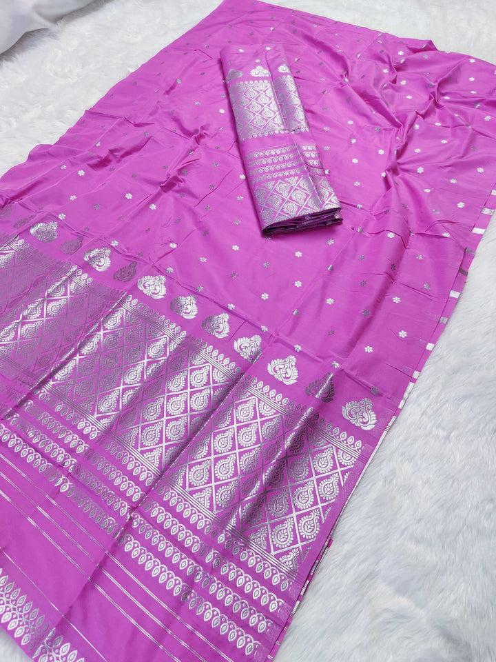 Silver Guna Super Cotton* Mekhela Sador