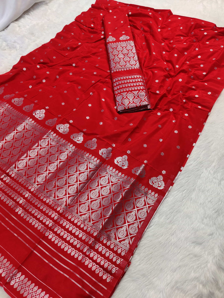 Silver Guna Super Cotton* Mekhela Sador